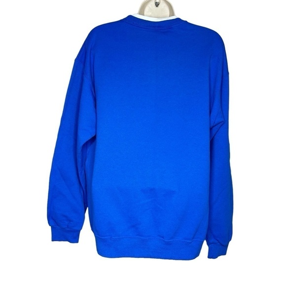 Let It Snow Somewhere Else Kitty Kitten Cat Blue Sweatshirt M - Picture 3 of 5